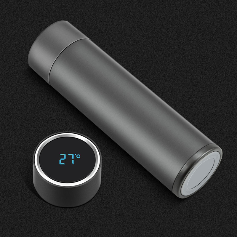 2022 New Design 500ml Stainless Steel Insulated Reminder Smart Water Bottle with Led Temperature Display