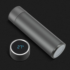 2022 New Design 500ml Stainless Steel Insulated Reminder Smart Water Bottle with Led Temperature Display