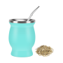 Factory Direct Sales 8oz Double Wall Stainless Steel Yerba Mate Gourd Madai Tumbler Cup With Bombilla Straw