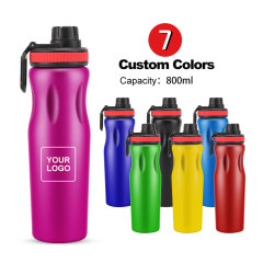 High Quality 800ml Single Wall Stainless Steel Sport Water Bottle