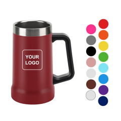 Hot Sales 24oz Double Wall Stainless Steel Travel Mug Vacuum Insulated Beer Tumbler Cups with Handle