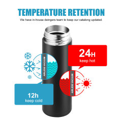 2022 New Design 500ml Stainless Steel Insulated Reminder Smart Water Bottle with Led Temperature Display