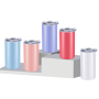 Custom logo 12oz Double wall Stainless Steel White Sublimation Kids Vacuum Insulated Milk Tumbler