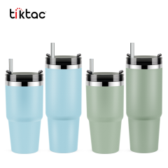 Wholesale New Design 20 oz 30 oz Double Wall Stainless Steel Vacuum Insulated Coffee Tumbler Cups With Straw In Bulk