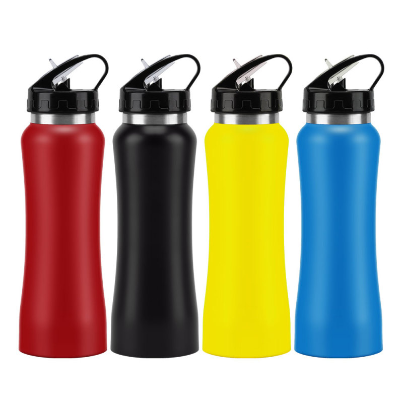 Hot sales 650ml 750ml stainless steel foldable bike water bottle with custom logo