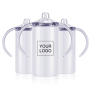 Custom logo 12oz Double wall Stainless Steel White Sublimation Kids Vacuum Insulated Milk Tumbler