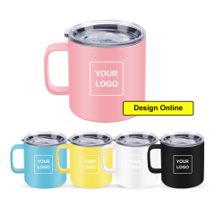Wholesale Double Walled Stainless Steel 17oz Travel Tumbler Cup Insulated Coffee Mug with Handle