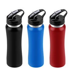 Hot sales 650ml 750ml stainless steel foldable bike water bottle with custom logo
