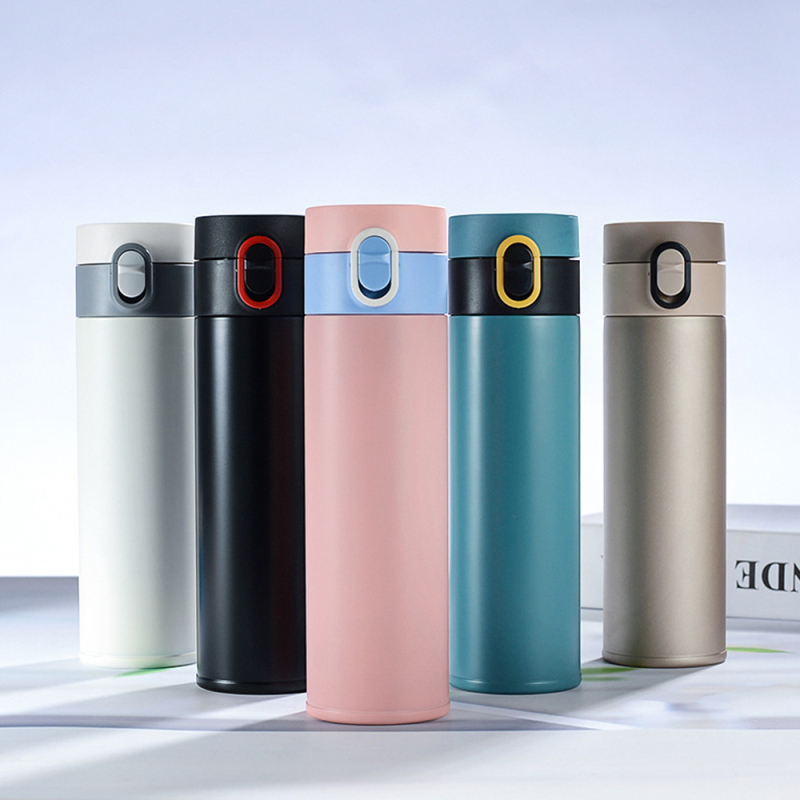 Custom Shape 350 ml Kids Small Thermos insulated Water Bottle Purple Vacuum Flask