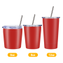 Wholesale Custom logo 8oz 12oz Double wall Stainless Steel Vacuum Insulated  Mug Travel Milk Tumbler