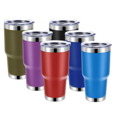 Wholesale Custom Logo 30 oz Double Wall Stainless Steel Matte Color Travel Mug Vacuum Insulated Yeticool Tumbler Cups In Bulk