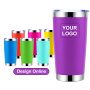 Hot Sale 20oz Double Wall Stainless Steel Sublimation Insulated Vacuum Tumbler With Custom Logo