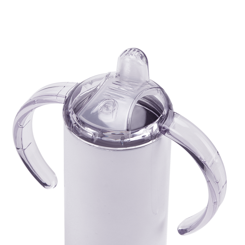 Custom logo 12oz Double wall Stainless Steel White Sublimation Kids Vacuum Insulated Milk Tumbler