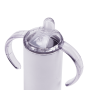 Custom logo 12oz Double wall Stainless Steel White Sublimation Kids Vacuum Insulated Milk Tumbler