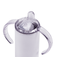 Custom logo 12oz Double wall Stainless Steel White Sublimation Kids Vacuum Insulated Milk Tumbler