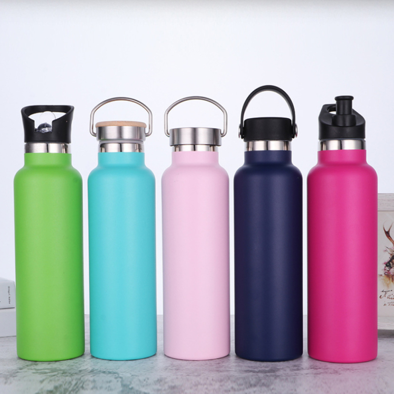 750ML Eco Friendly Water Bottle Unbreakable Portable Beach Thermos Recycled Gym Vacuum Flask With Handle