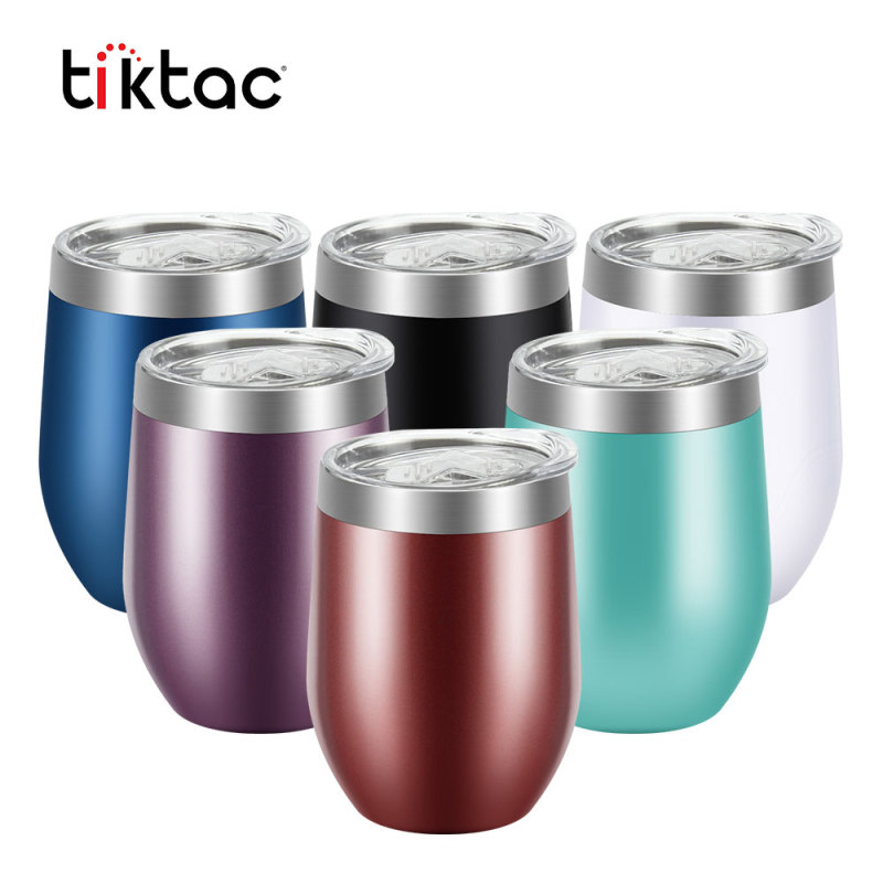 Cheap Sell 12oz Stainless Steel Wine Glass Tumbler Cups