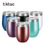 Cheap Sell 12oz Stainless Steel Wine Glass Tumbler Cups