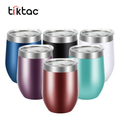 Cheap Sell 12oz Stainless Steel Wine Glass Tumbler Cups