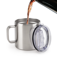 Wholesale Double Walled Stainless Steel 17oz Travel Tumbler Cup Insulated Coffee Mug with Handle