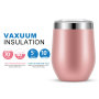Cheap Sell 12oz Stainless Steel Wine Glass Tumbler Cups