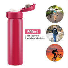 BPA Free Eco-Friendly 500ml Stainless Steel Insulated Vacuum Thermos Water Bottle