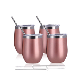 Cheap Sell 12oz Powder Coated Food grade 18/8 Stainless Steel Vacuum Coffee/Wine Tumbler