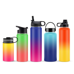 Customised logo 12oz 18oz 25oz 34oz 40oz double wall stainless steel sublimation insulated thermal water bottle