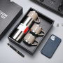 Custom Luxury Gifts 500ml Double Wall Stainless Steel Luxury Thermos Insulated Water Bottle Set With 3 Lids