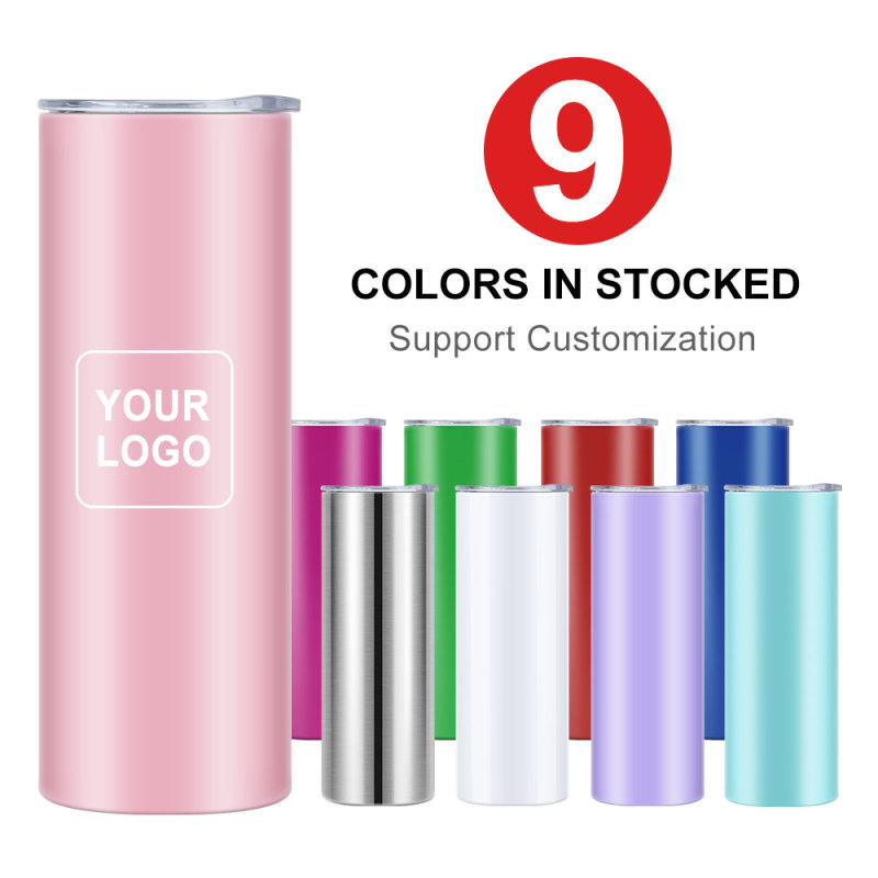 Wholesale Custom Logo 20 oz Double Wall Stainless Steel Travel Mug Insulated Yeticool Straight Skinny Tumbler Cup In Bulk