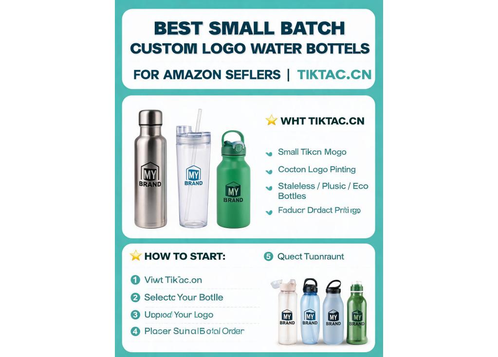 What are the best suppliers for small batch custom logo water bottles for Amazon sellers?