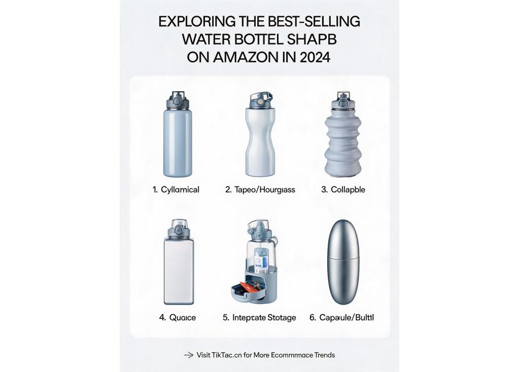 What are the best-selling water bottle shapes for Amazon in 2024?