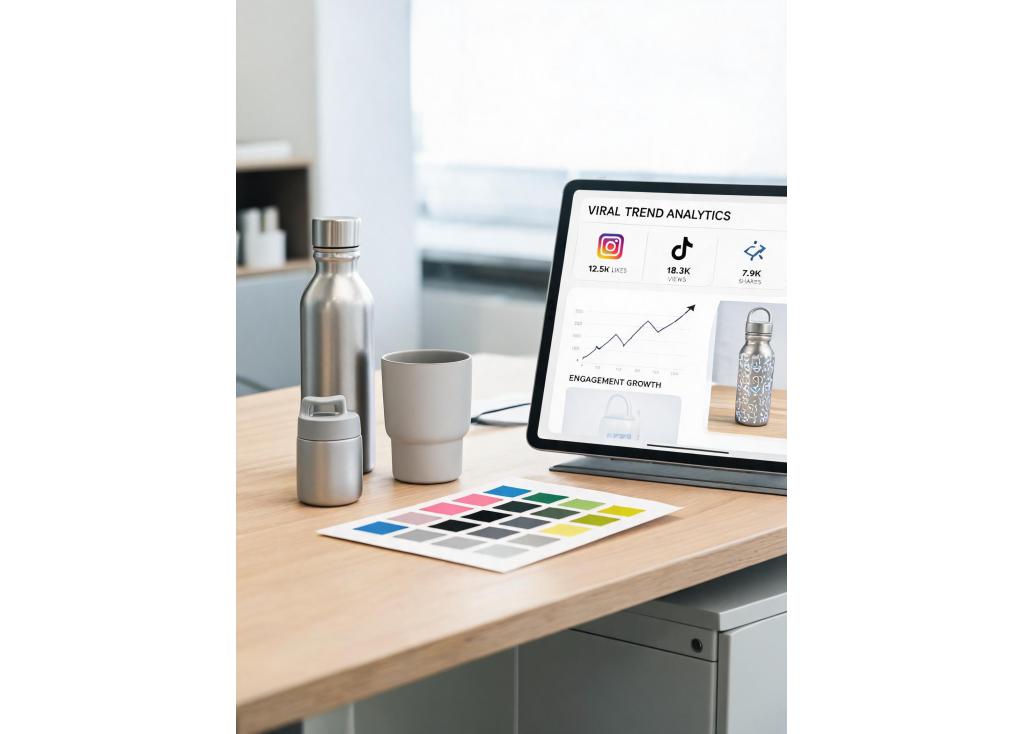 What features should a customizable water bottle have for viral marketing?
