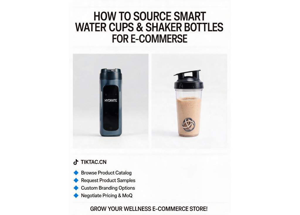 How to source smart water cups and shaker bottles for e-commerce businesses?