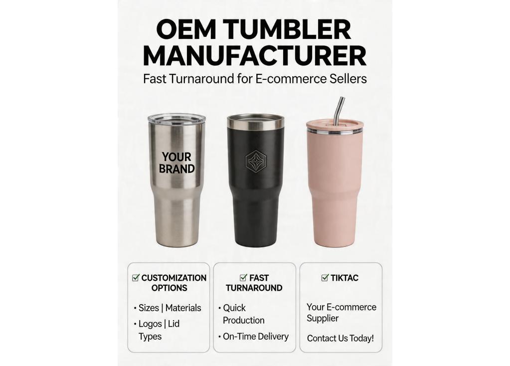 OEM tumbler manufacturer with fast turnaround for e-commerce sellers
