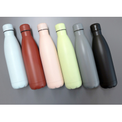 Customized Colors  cola shape Water Flask Stainless Steel Double Wall Vacuum Flask Thermal Cup Insulated Sport Bottle With Handle Lid