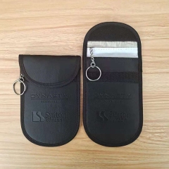 Wholesale designer Rfid blocking portable PU leather with string car key case
