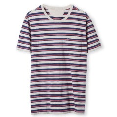 Fashionable wholesale men t shirts knit cotton stripe t shirt for man O neck design