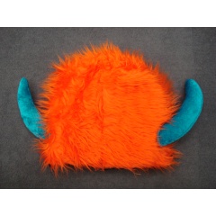 Custom WKD party  hairy hat  with ox horn
