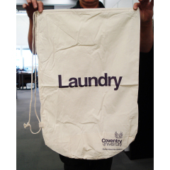 Custom Large Drawstring laundry bag cotton
