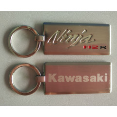 Custom kawasaki metal keychain with ninja h2r LOGO