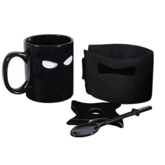 Funny design high quality ceramics KAWASAKI ninjas black mug  With Coaster