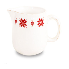 Ceramic teapot, sugar pot and milk pot with santa design