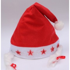 Christmas santa hat with braids
