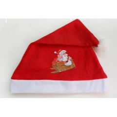2018 Very Cheap Felt Printing Logo Christmas Hat For Promotion