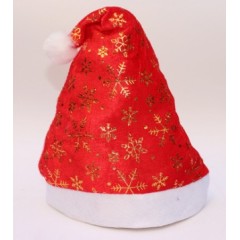 Fashion christmas decor gold foil  santa hat