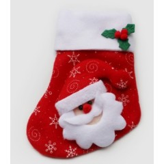 Christmas Promotional Gift Xmas Sock Ornament Non Woven Fabric Santa Claus Sock