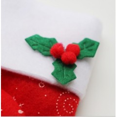Christmas Promotional Gift Xmas Sock Ornament Non Woven Fabric Santa Claus Sock