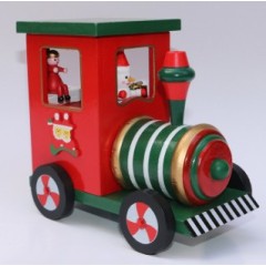 Creative handmade Christmas train Christmas gifts wooden train music box