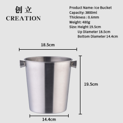 Factory Direct 3.8L custom large cheap champagne wine ice buckets beer wholesale